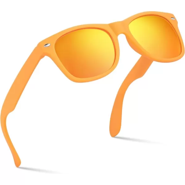 Retro Rewind Kids Sunglasses for Boys Girls Age 312  Shatterproof Rubberized Frame UV400 Toddler Children Sun GlassesOrange  Revo Orange