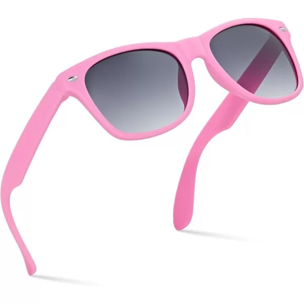 Retro Rewind Kids Sunglasses for Boys Girls Age 312  Shatterproof Rubberized Frame UV400 Toddler Children Sun GlassesPink