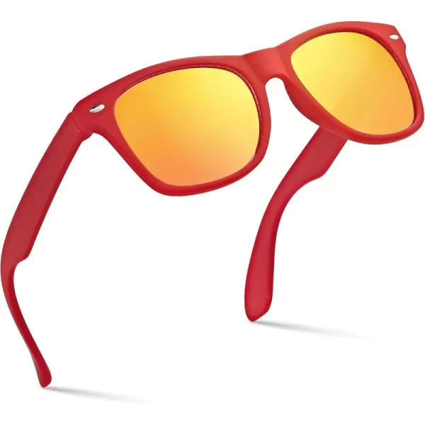 Retro Rewind Kids Sunglasses for Boys Girls Age 312  Shatterproof Rubberized Frame UV400 Toddler Children Sun GlassesRed  Revo Orange