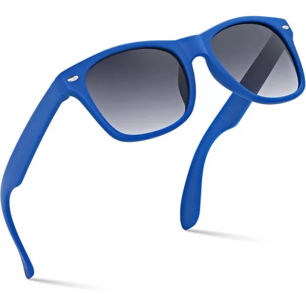 Retro Rewind Kids Sunglasses for Boys Girls Age 312  Shatterproof Rubberized Frame UV400 Toddler Children Sun GlassesRoyal Blue