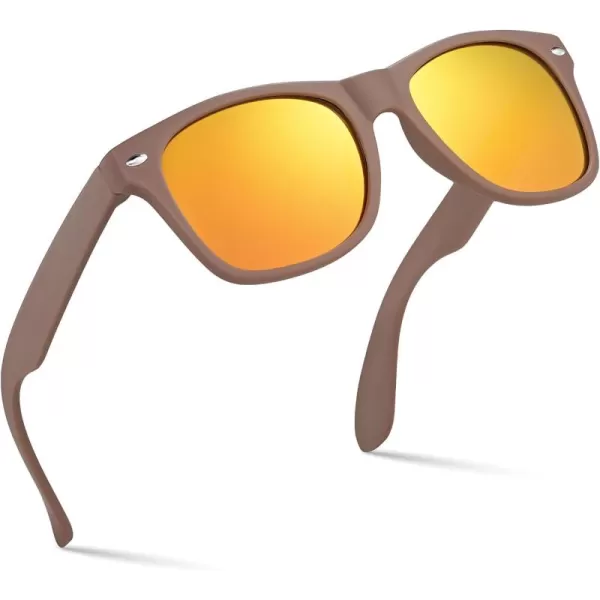 Retro Rewind Kids Sunglasses for Boys Girls Age 312  Shatterproof Rubberized Frame UV400 Toddler Children Sun GlassesTaupe Purple  Revo Orange