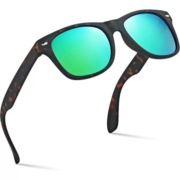 Retro Rewind Kids Sunglasses for Boys Girls Age 312  Shatterproof Rubberized Frame UV400 Toddler Children Sun GlassesTortoise  Revo Green
