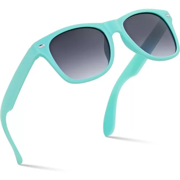 Retro Rewind Kids Sunglasses for Boys Girls Age 312  Shatterproof Rubberized Frame UV400 Toddler Children Sun GlassesTurquoise