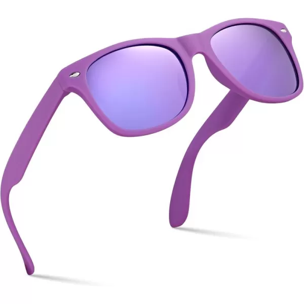 Retro Rewind Kids Sunglasses for Boys Girls Age 312  Shatterproof Rubberized Frame UV400 Toddler Children Sun GlassesViolet  Revo Purple