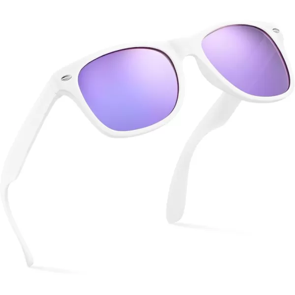 Retro Rewind Kids Sunglasses for Boys Girls Age 312  Shatterproof Rubberized Frame UV400 Toddler Children Sun GlassesWhite  Revo Purple