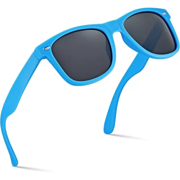 Retro Rewind Polarized Sunglasses for Men and Women  UV Protection Classic Sun GlassesMatte Blue  Smoke