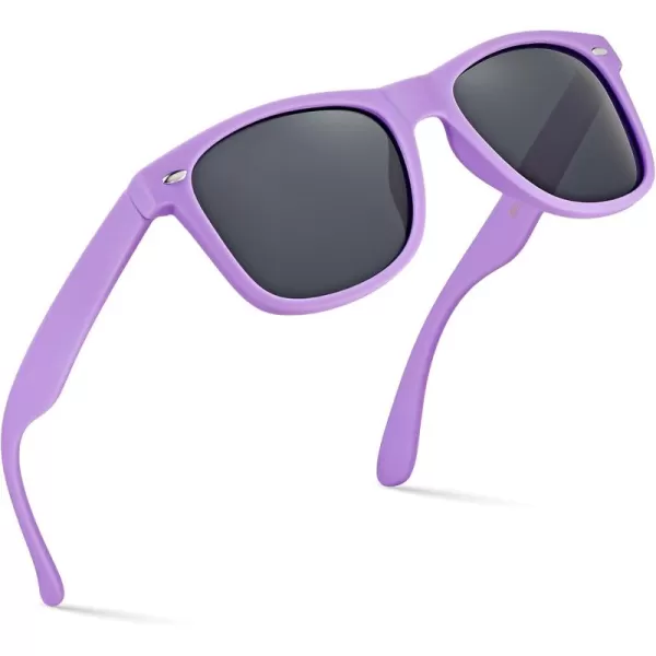 Retro Rewind Polarized Sunglasses for Men and Women  UV Protection Classic Sun GlassesMatte Lavender  Smoke
