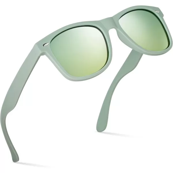 Retro Rewind Polarized Sunglasses for Men and Women  UV Protection Classic Sun GlassesMatte Olive Gray  Revo Gold