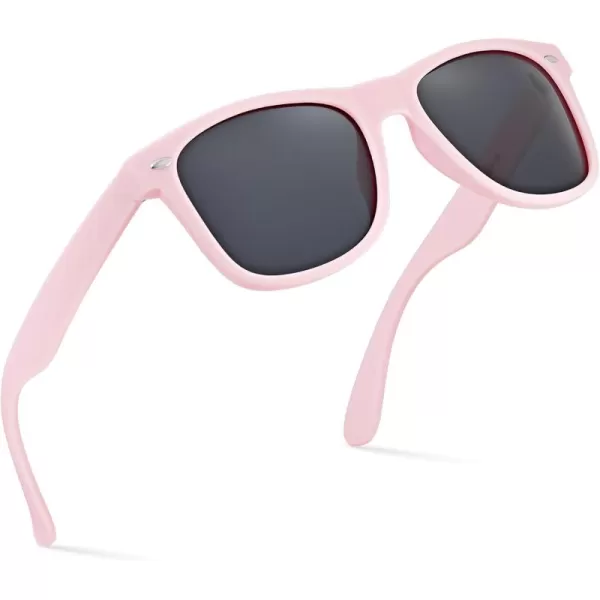 Retro Rewind Polarized Sunglasses for Men and Women  UV Protection Classic Sun GlassesMatte Pink  Smoke