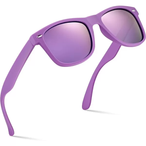 Retro Rewind Polarized Sunglasses for Men and Women  UV Protection Classic Sun GlassesMatte Purple  Revo Purple