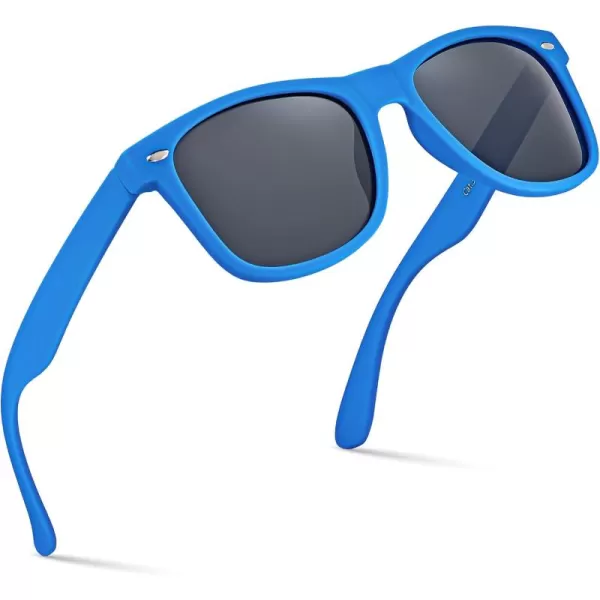 Retro Rewind Polarized Sunglasses for Men and Women  UV Protection Classic Sun GlassesMatte Royal Blue  Smoke