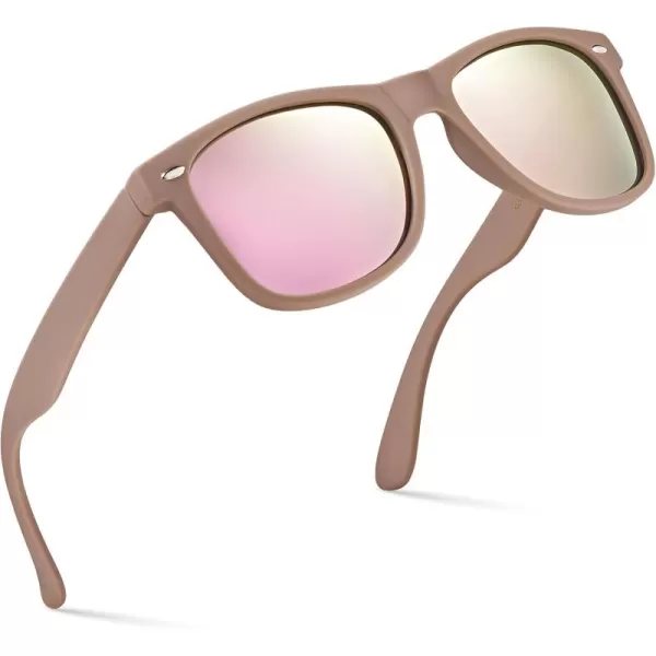 Retro Rewind Polarized Sunglasses for Men and Women  UV Protection Classic Sun GlassesMatte Taupe  Revo Rose Gold