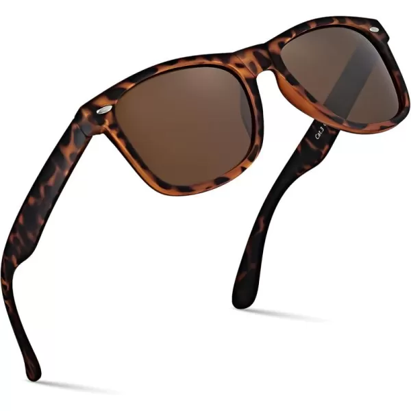 Retro Rewind Polarized Sunglasses for Men and Women  UV Protection Classic Sun GlassesMatte Tortoise  Brown