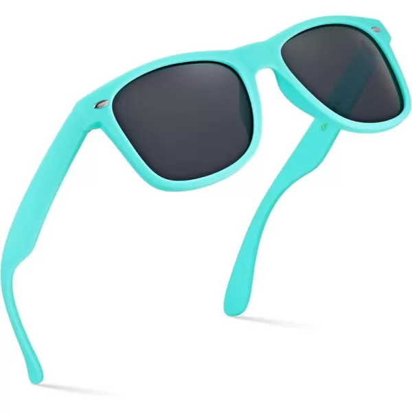 Retro Rewind Polarized Sunglasses for Men and Women  UV Protection Classic Sun GlassesMatte Turquoise  Smoke