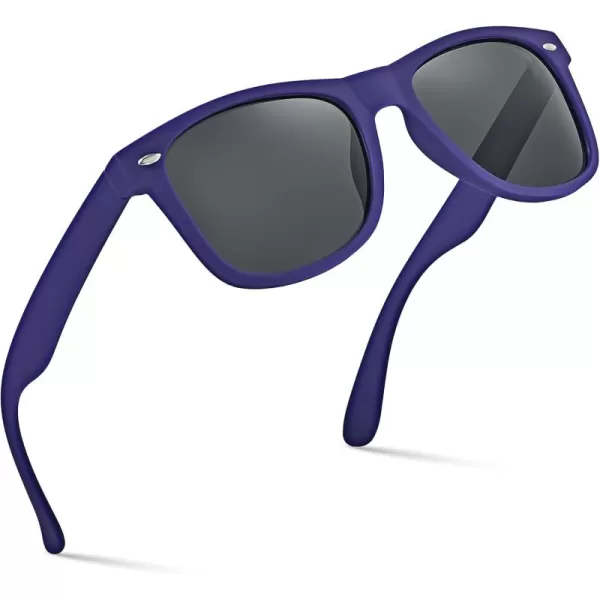 Retro Rewind Polarized Sunglasses for Men and Women  UV Protection Classic Sun GlassesMatte Violet Blue  Smoke