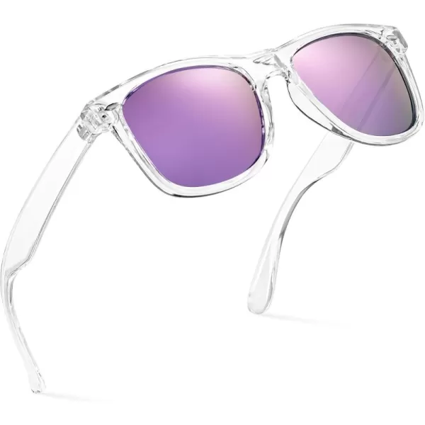 Retro Rewind Polarized Sunglasses for Men and Women  UV Protection Classic Sun GlassesTransparent  Revo Purple
