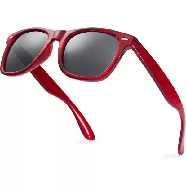Retro Rewind Translucent Frame Colorful Neon 80s Mirrored Sunglasses for Men WomenTranslucent Red  Smoke