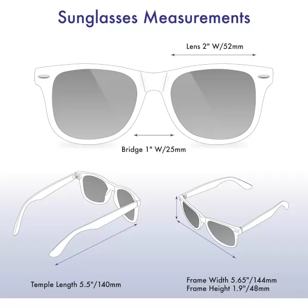 Retro Rewind Classic Polarized Sunglasses for Men Women UV400 Stylish Trendy Unisex Sun Glasses3pack Matte Black