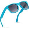 imageRetro Rewind Kids Sunglasses for Boys Girls Age 312  Shatterproof Rubberized Frame UV400 Toddler Children Sun GlassesBlue  Gradient