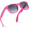 imageRetro Rewind Kids Sunglasses for Boys Girls Age 312  Shatterproof Rubberized Frame UV400 Toddler Children Sun GlassesHot Pink