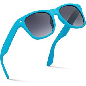 imageRetro Rewind Kids Sunglasses for Boys Girls Age 312  Shatterproof Rubberized Frame UV400 Toddler Children Sun GlassesBlue  Gradient