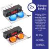 image:imageRetro Rewind Polarized Sunglasses for Men and Women  UV Protection Classic Sun Glasses2pack Royal Blue  Mirror Ice Blue  Matte Red  Mirror Red