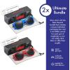 image:imageRetro Rewind Polarized Sunglasses for Men and Women  UV Protection Classic Sun Glasses2pack Royal Blue  Red