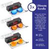 image:imageRetro Rewind Polarized Sunglasses for Men and Women  UV Protection Classic Sun Glasses3pack Color Mirror Royal Blue  Red  Yellow