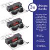 image:imageRetro Rewind Polarized Sunglasses for Men and Women  UV Protection Classic Sun Glasses3pack Matte Black