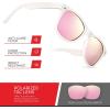 image:imageRetro Rewind Polarized Sunglasses for Men and Women  UV Protection Classic Sun GlassesMatte Beige  Revo Pink