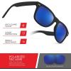 image:imageRetro Rewind Polarized Sunglasses for Men and Women  UV Protection Classic Sun GlassesMatte Black  Blue Mirror