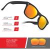 image:imageRetro Rewind Polarized Sunglasses for Men and Women  UV Protection Classic Sun GlassesMatte Black  Revo Orange
