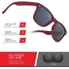 image:imageRetro Rewind Polarized Sunglasses for Men and Women  UV Protection Classic Sun GlassesMatte Burgundy  Smoke