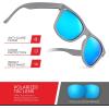 image:imageRetro Rewind Polarized Sunglasses for Men and Women  UV Protection Classic Sun GlassesMatte Gray  Revo Ice Blue