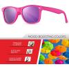 image:imageRetro Rewind Polarized Sunglasses for Men and Women  UV Protection Classic Sun GlassesMatte Hot Pink  Revo Purple