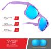 image:imageRetro Rewind Polarized Sunglasses for Men and Women  UV Protection Classic Sun GlassesMatte Lavender  Revo Ice Blue