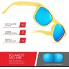 image:imageRetro Rewind Polarized Sunglasses for Men and Women  UV Protection Classic Sun GlassesMatte Yellow  Revo Ice Blue