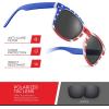 image:imageRetro Rewind Polarized Sunglasses for Men and Women  UV Protection Classic Sun GlassesPatriotic Print  Smoke