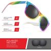 image:imageRetro Rewind Polarized Sunglasses for Men and Women  UV Protection Classic Sun GlassesRainbow Print  Smoke