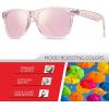 image:imageRetro Rewind Polarized Sunglasses for Men and Women  UV Protection Classic Sun GlassesShinny Glitter Pink  Revo Pink