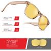 image:imageRetro Rewind Polarized Sunglasses for Men and Women  UV Protection Classic Sun GlassesTransparent Champagne  Yellow Night Driving