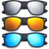 3-pack Black: Mirror Silver + Mirror Red + Mirror Ice Blue