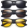 3-pack Black: Smoke + Brown + Yellow Night Driving