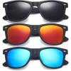 image:imageRetro Rewind Polarized Sunglasses for Men and Women  UV Protection Classic Sun Glasses3pack Black Smoke  Mirror Red  Mirror Ice Blue