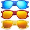 image:imageRetro Rewind Polarized Sunglasses for Men and Women  UV Protection Classic Sun Glasses3pack Color Mirror Royal Blue  Red  Yellow