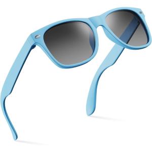 image:imageRetro Rewind Kids Sunglasses for Boys Girls Age 312  Shatterproof UV400 Toddler Children Sun GlassesBaby Blue  Gradient Smoke