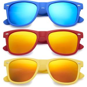 image:imageRetro Rewind Polarized Sunglasses for Men and Women  UV Protection Classic Sun Glasses3pack Color Mirror Royal Blue  Red  Yellow
