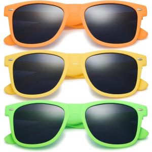 image:imageRetro Rewind Polarized Sunglasses for Men and Women  UV Protection Classic Sun Glasses3pack Tangerine  Yellow  Lime