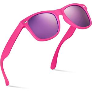 image:imageRetro Rewind Polarized Sunglasses for Men and Women  UV Protection Classic Sun GlassesMatte Hot Pink  Revo Purple