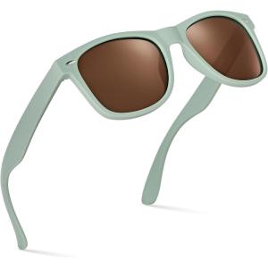image:imageRetro Rewind Polarized Sunglasses for Men and Women  UV Protection Classic Sun GlassesMatte Olive Gray  Brown